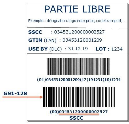 Etiquette logistique GS1 France